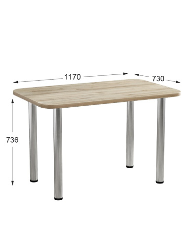 Стол обеденный СН-105.00 дуб флагстаф светлый 