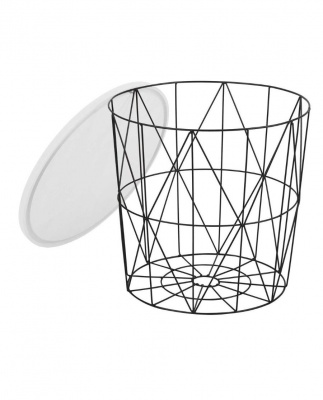 Стол журнальный HALMAR MARIFFA белый/черный 