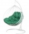 Двухместное подвесное кресло Double белый подушка зеленый 