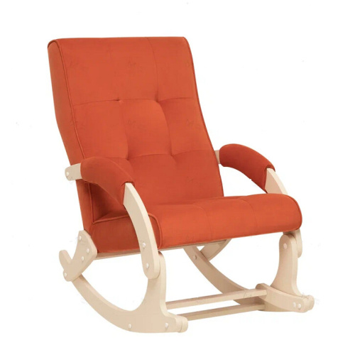 Кресло-качалка Leset Хилл с подножкой слоновая кость Velur V39