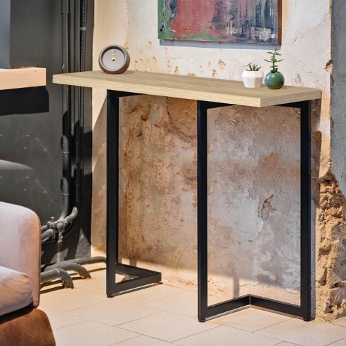 Стол барный Арлен 3 дуб золотой металл графит 