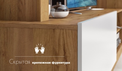 Гостиная Флекс Дуб крафт золотой/белый 