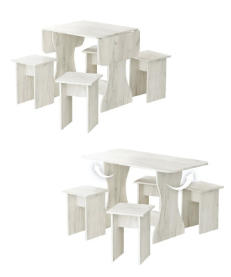 Обеденная группа Остин СН-130 дуб крафт белый 