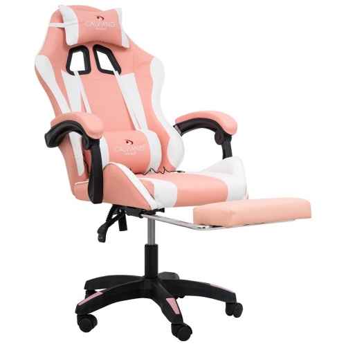 Вибромассажное кресло Calviano 1583 розовое 