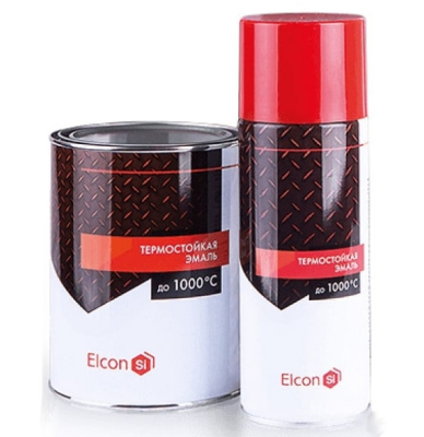 Краска термостойкая 0,8 кг Черная ELCON
