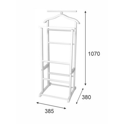 Вешалка костюмная В 9Н белый 
