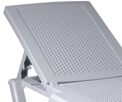 Шезлонг Ellastik Plast Атлант Плетеный 186x63x32 грей