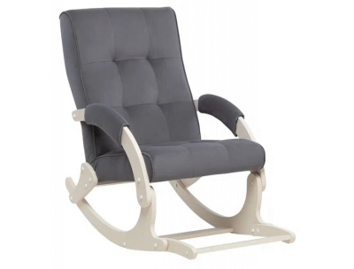 Кресло-качалка Leset Хилл с подножкой слоновая кость Velur V32