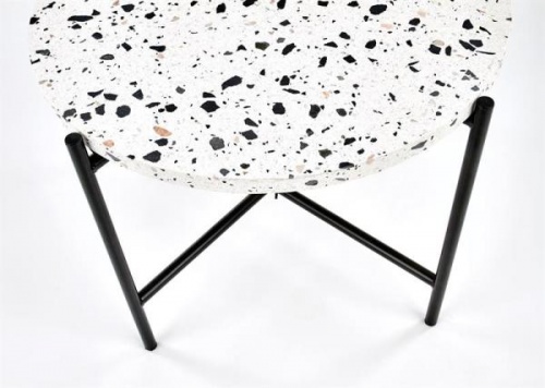 Стол журнальный HALMAR LASTRICO терраццо/черный 
