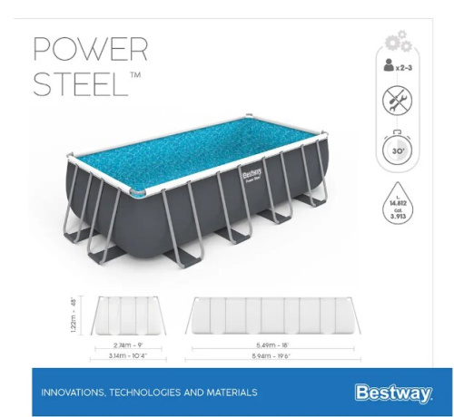 Бассейн каркасный Bestway 56465 Steel Pro MAX 549х274х122 см