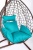 Подвесное кресло Скай 01 коричневый подушка бирюза 