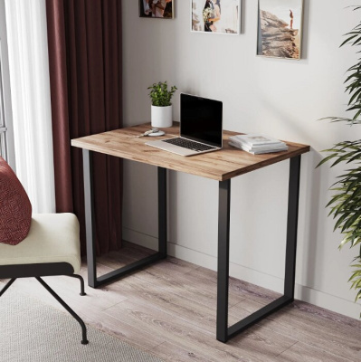 Письменный стол Mio Tesoro Bliss 92x66 дуб золотой крафт черный 