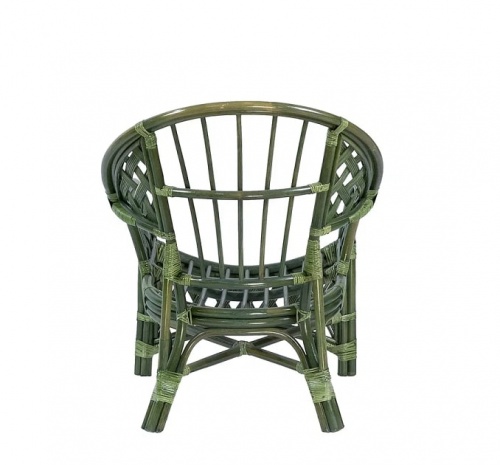 IND Комплект Черчиль кресло и овальный столик олива темная подушка 