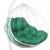 Двухместное подвесное кресло Double белый подушка зеленый 