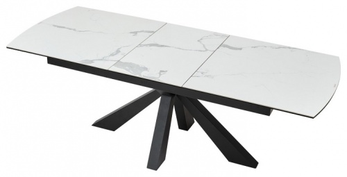 Стол обеденный Mebelart ROVIGO 170 белый мрамор/черный 