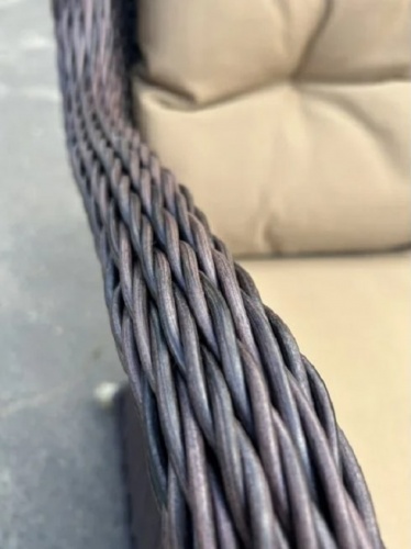 Садовое кресло AMARANT коричневый с бежевой подушкой