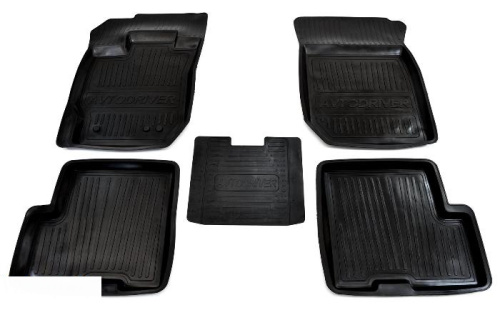 Коврики салона резиновые с бортиком для Nissan Almera 