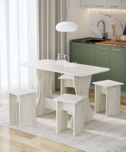 Обеденная группа Остин СН-130 дуб крафт белый 