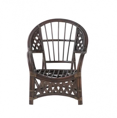 IND Кресло Черчилль орех матовый темные подушки 