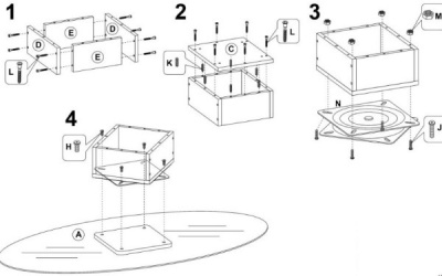 Стол журнальный HALMAR ZENGA черный/дуб золотой 