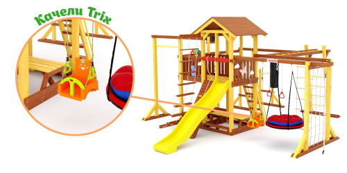 Детская спортивная площадка для дачи Савушка Семейная COMFORT PLUS