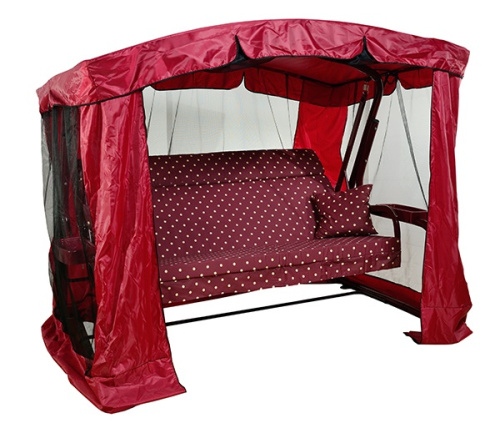 Садовые качели Ранго с222 бордовый горох