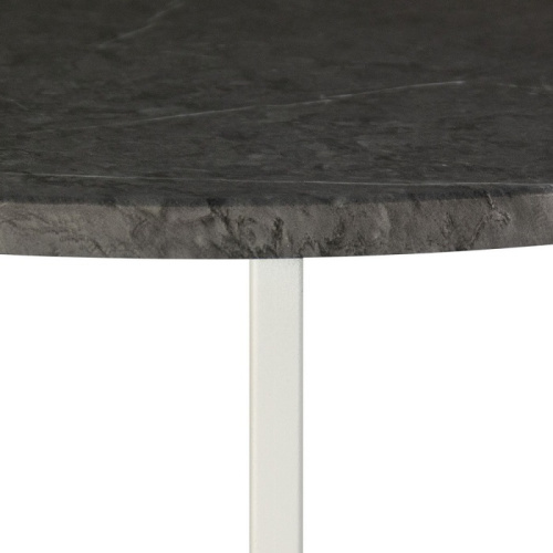 Стол журнальный МеталлАрт М001 черный мрамор белый 