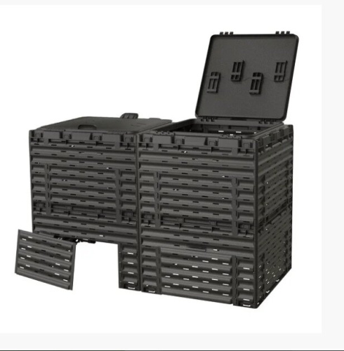 Компостер  Piteco с крышкой 600л чёрный