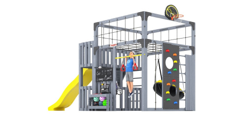 Детская площадка для дачи Савушка КУБ-3 Серый