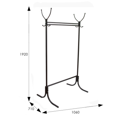 Вешалка общественная М 13 черный 