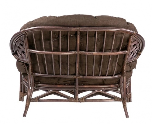 IND Комплект Черчиль диван кресло и столик орех матовый темные подушки 
