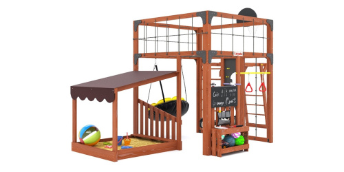 Детская площадка для дачи Савушка КУБ-4 Махагон