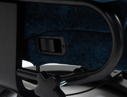 Кресло вибромассажное с пуфом CALVIANO 22 синий плюш 