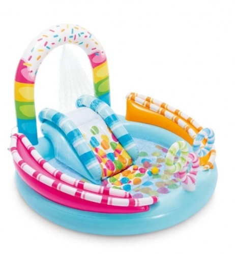 Игровой бассейн с горкой и фонтаном Intex 57144 Королевство Сладостей