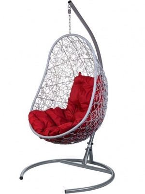 Кресло подвесное BiGarden Easy Gray подушка бордовая 