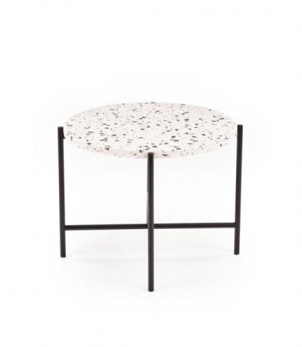 Стол журнальный HALMAR LASTRICO терраццо/черный 