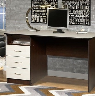 Стол АЛЬЯНС левое венге ясень шимо светлый 