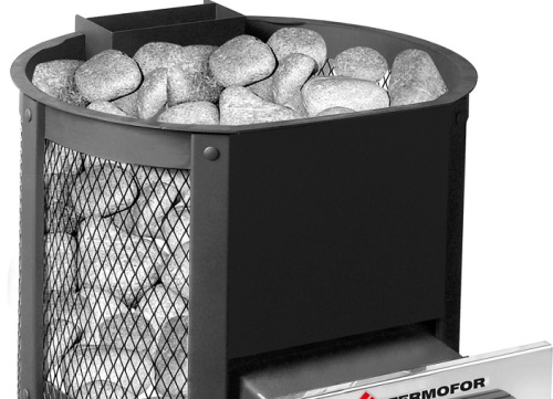 Печь для бани Термофор Кольчуга 14-18 чугунная дверца без парогенератора