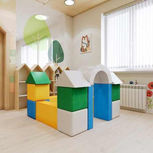 Мягкий комплекс Замок ДМФ-МК-19.07.01 зелёно жёлтый