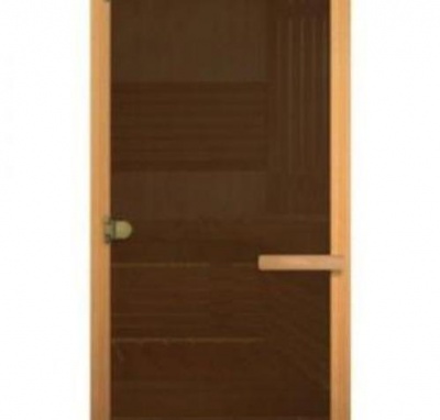 Дверь для бани стеклянная 1700х700 (бронза, 3 петли, 8мм)