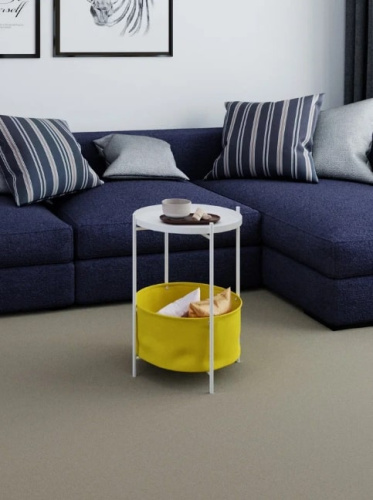 Стол журнальный Элдей жёлтый белый 