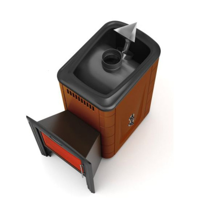 Печь для бани Термофор Ангара 2012 Inox Витра ЗК ТО терракота от Vishop.by 