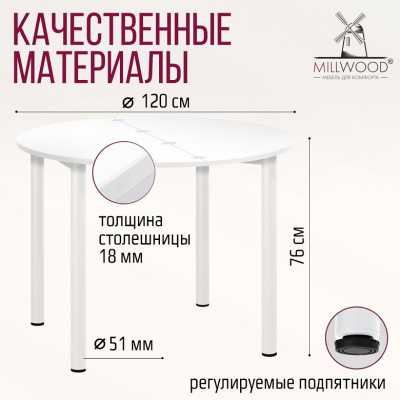 Стол-консоль Далис 3 белый шагрень металл белый 