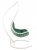 Подвесное кресло Полумесяц белый подушка зеленый 