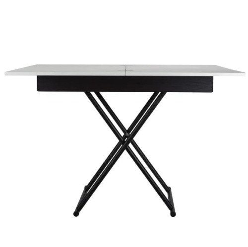 Стол трансформер Лерон белый черный 