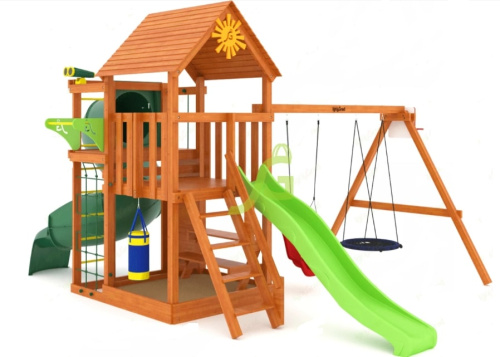 Детская площадка IgraGrad Крафт Pro 3 с трубой мод.2