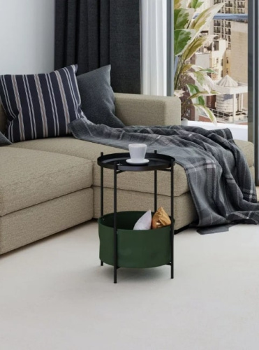 Стол журнальный Элдей хаки чёрный 