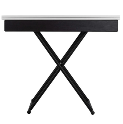 Стол трансформер Лерон белый черный 