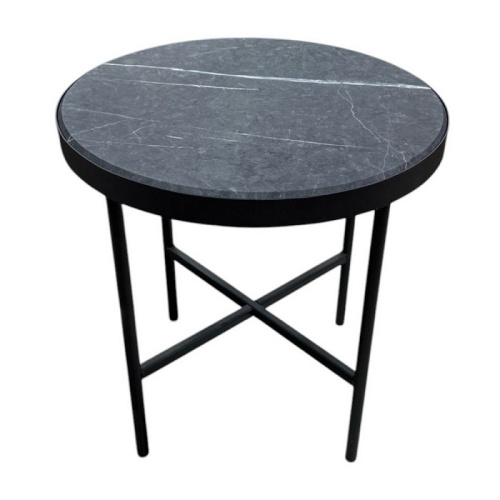 Стол журнальный МеталлАрт М011 малый черный мрамор 