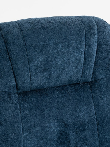 Кресло вибромассажное с пуфом CALVIANO 22 синий плюш 